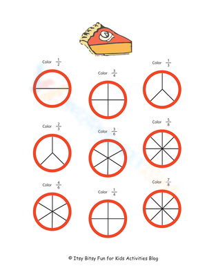 Fractions Coloring Worksheet