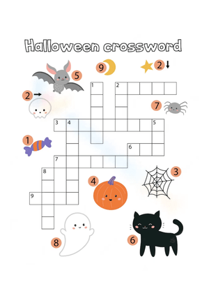 Halloween Crossword Puzzle for Kids