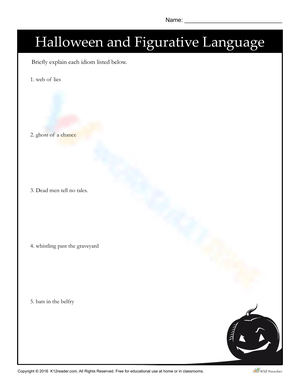 Halloween Figurative Language Practice