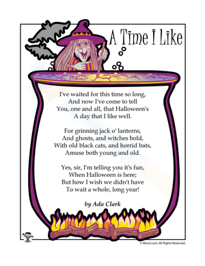 A Time I Like Poem by Ada Clark Worksheet