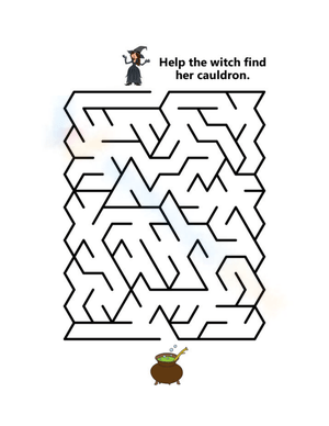 Halloween Witch Cauldron Maze