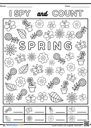 Back to School I Spy Worksheet