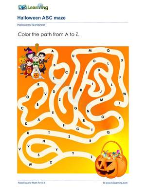 Halloween ABC maze