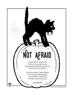 Not Afraid Poem by Ada Clark Worksheet