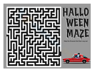 Printable Halloween Dracula Maze