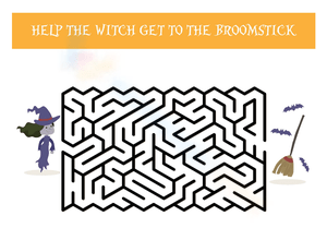 Halloween Witch and Broomstick Maze