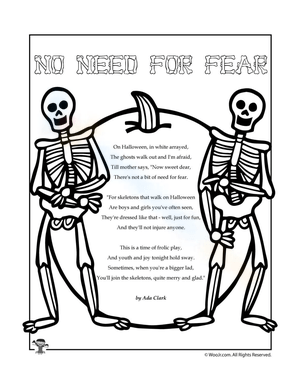 No Need for Fear Poem - Halloween Fun