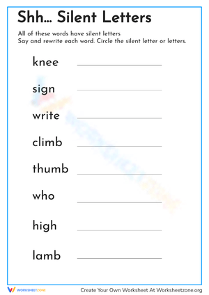 Shh ... Silent Letters