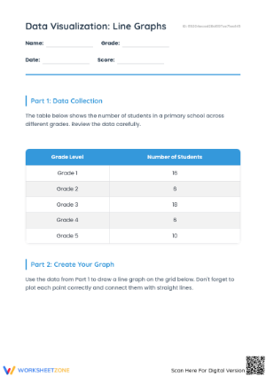 Printable Line Graph Worksheet | Grades 4-7 Math
