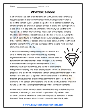 Discovering Carbon: An Introductory Worksheet