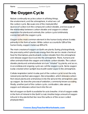 Exploring the Oxygen Cycle: An Educational Worksheet