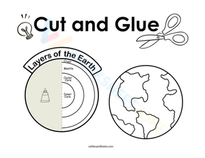 Cut and Glue: Layers of the Earth Worksheet