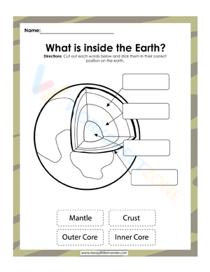What's Inside the Earth? Worksheet for Kids