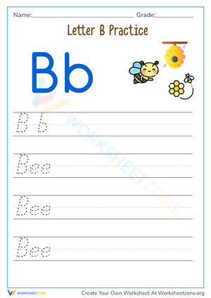 Letter B Handwriting Practice