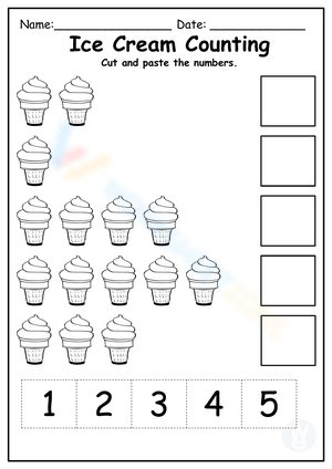 Ice Cream Counting: A Delicious Worksheet