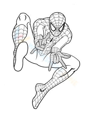 Spiderman coloring pages for kids