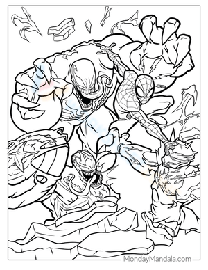 Spider-Man And Venom Coloring