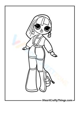 LOL OMG Big Sister Angel Coloring