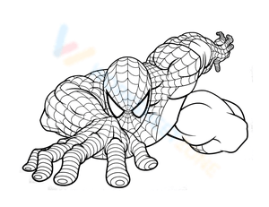 Coloring pages for kid- Spiderman
