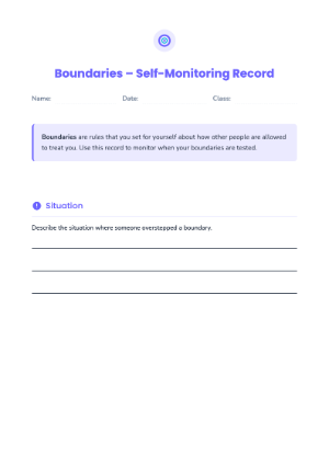 Boundaries Self-Monitoring Record