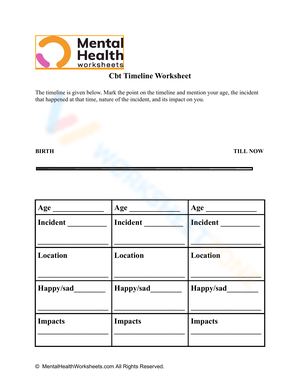 CBT Timeline Worksheet