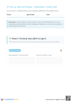Create a PTSD Timeline Worksheet