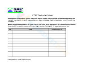 Create a PTSD Timeline Worksheet