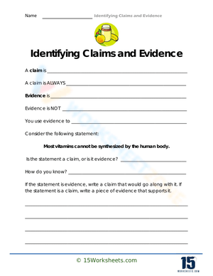 Identify Claims and Evidences Worksheet