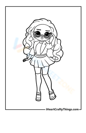 School Reporter LOL OMG Coloring Page