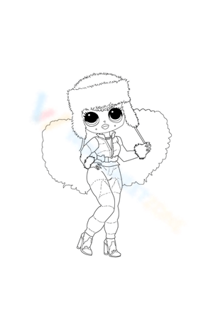 LOL OMG Winter Chill Icy Gurl Coloring Page