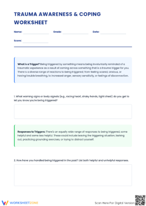 Complete Trauma Worksheet Template