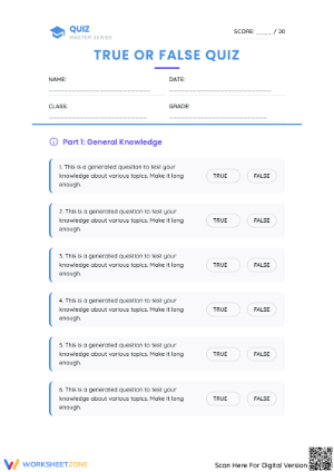 Take a True or False Quiz