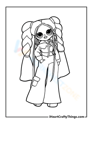 LOL OMG Fabulous Girl: A Fun Coloring Page