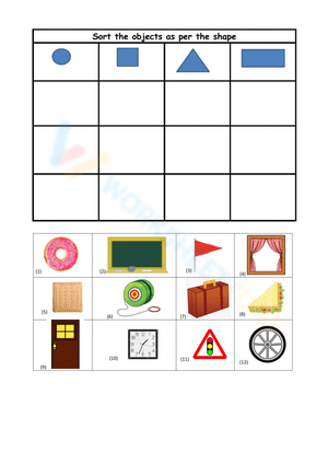 Fun Sorting Shapes Worksheet for Kids