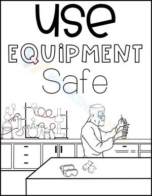 Lab Safety Coloring 1