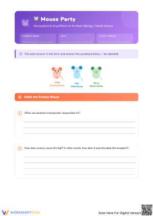 Engaging Mouse Party Worksheet Activity