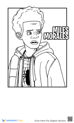 Spider Man Miles Morales Coloring Page