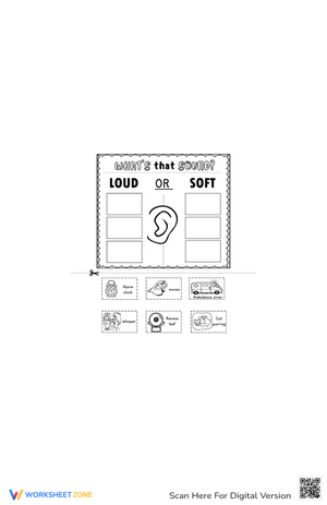 Loud or Soft Sound Worksheet