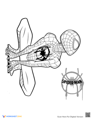 Print Spider Man Miles Morales Coloring Page