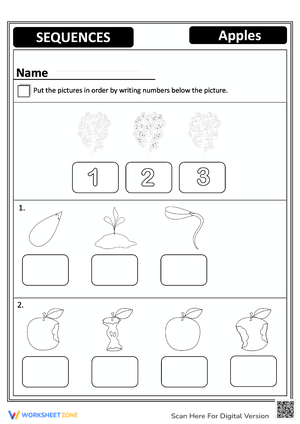 Apple Sequences Worksheet