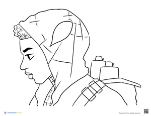 Sad Miles Morales Coloring Page