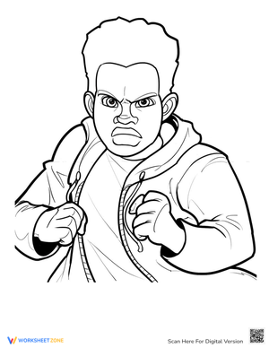 Angry Miles Morales Coloring Page
