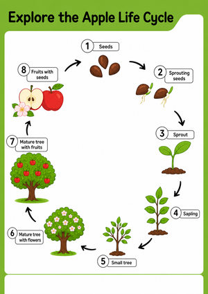 Apple Life Cycle Worksheet | Grade 3 Essential Science