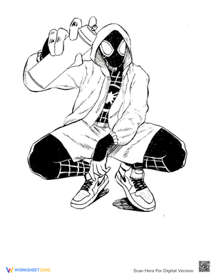 Printable Miles Morales Coloring Page