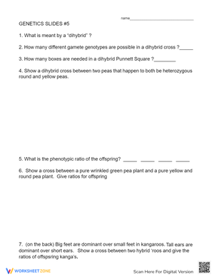 Genetics Dihybrid Crosses: Solve Genetics