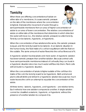 Tonicity Worksheet: Understanding Osmotic Effects
