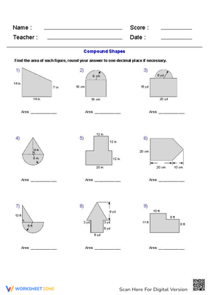 Adding Areas: Practice with Compound Figures