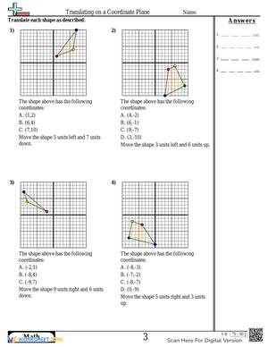 Translation on a Coordinate Plane: Practice Sheet