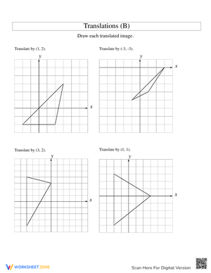 Translations in Geometry: Practice Worksheet