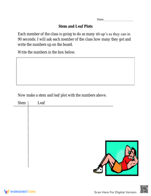 Stem and Leaf Plots: Data Analysis Worksheet